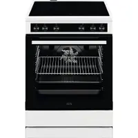 AEG Elektro-Standherd "CCB6206ABW", Energieeffizienz: A, weiß, Herdsets, Vier Kochzonen, stufenlose Temperaturregelung, Aqua-Reinigung, Elektro-Standherd