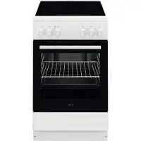 AEG Elektro-Standherd "CCB50090BW", mit Backauszug, 4 Kochzonen, 6 Programme, Energieeffizienzklasse A, inkl. Backblech