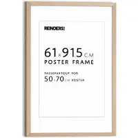 Reinders! Reinders Bilderrahmen "Bilderrahmen Poster 61x91,5 oder 50x70" für 1 Bilder Wohnzimmer - Buche - MDF - 64,5x95 cm
