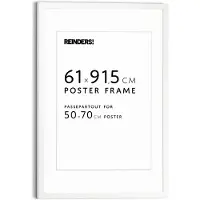Reinders! Reinders Bilderrahmen "Bilderrahmen Poster 61x91,5 oder 50x70" für 1 Bilder Wohnzimmer - Weiß - MDF - 64,5x95 cm
