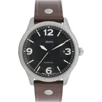 Aristo Herren Uhr Armbanduhr Automatic Edelstahl 3H136 Leder