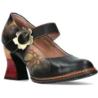 LAURA VITA Riemchenpumps Damen 31393132353235 Schwarz 37 EU