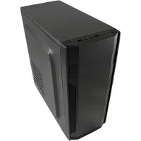 LC-Power 7036B, Midi Tower, PC, Schwarz, ATX, micro ATX, Mini-ITX, Metall, Kunststoff, 14,5 cm