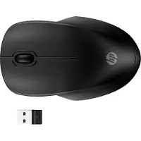 HP 255 Dual Wireless Mouse, Beidhändig, Optisch, Bluetooth, 1600 DPI, Schwarz