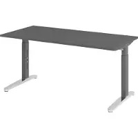Hammerbacher Schreibtisch C-Fuss 160x80cm Graphit/GraphitPo