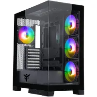 ITek SHOWBUI 45B, Tower, PC, Schwarz, ATX, micro ATX, Mini-ITX, Blau, Grün, Rot, Taschenlüfter