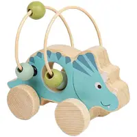 Bigjigs Toys Push Along Triceratops Perlenrahmen