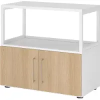 Hammerbacher Regal/Türen, 2OH, weiss/eiche