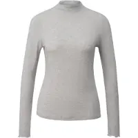 Comma casual identity Langarmshirt "semitransparente Optik" hoher Rundhalsausschnitt, casual, slim fit, mit Wolle