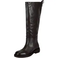 Felmini Leder Stiefel mit breitem Schaft, niedrigem Absatz, gepolstertem Wechselfußbett und markanter Zehenform
