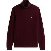 Tommy Hilfiger Herren Pullover & Cardigans Pima Org Ctn Cashmere Roll Neck - Bordeaux - Größe XL