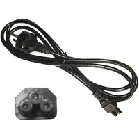 EDM Stromkabel Schwarz 2 m Laptop