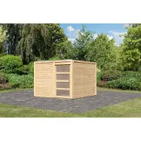 Karibu Gartenhaus Qubic 2 - 280 x 280 x 214 cm - Wandstärke 19 mm