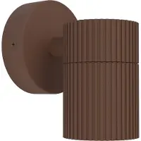 Eglo Wandlampe außen Tomelloso, Außenbeleuchtung Hauswand, Wand Außenlampe mit Downlight, Außenwandleuchte aus Aluminium in Rostfarben, GU10 , IP44