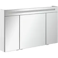 Fackelmann Spiegelschrank B.CLEVER / dreitürig / Spiegelschrank mit gedämpften Scharnieren / Maße (B x H x T): ca. 120 x 71 x 16 cm / hochwertiger Spiegelschrank / Möbel fürs WC und Bad / Korpus: Weiß