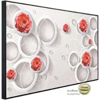 Papermoon Infrarotheizung »EcoHeat - Muster mit Rosen «, Matt-Effekt - bunt