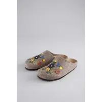 Aniston SHOES Clog , Damen, Gr. 36, beige (taupe bunt), Filz, meliert, Schuhe Clog, Clog, Hausschuh, Homeslipper - NEUE KOLLEKTION, in Weite G (= weit)