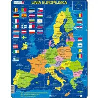 Larsen Układanka Unia Europejska - Mapa, Flagi