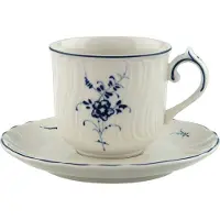 Villeroy Boch VIEUX LUXEMBOURG Espressotasse 2tlg weiß blau Porzellan WA