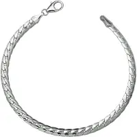 GLAMS armband gourmet bol 4,5 mm - Zilver