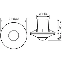 ESYLUX Loftstilstedevaerelsessensor PD-C 360i/8 FM KNX UP
