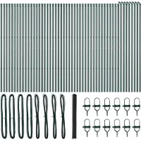 vidaXL Bodenmontierter Sechseckzaun 100 x 1,5 m Grau Netz
