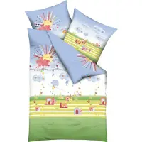 Kaeppel Kinder-Bettwäsche Regenbogenrennschnecken" bunt 1x 135x200 cm + 1x 80x80 cm"