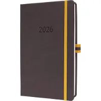 Sigel Wochenkalender Linescape 2027, ca. A5, dunkelgrau, gelb