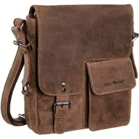 Green Burry GREENBURRY Umhängetasche Vintage Messenger Bag Brown braun