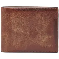 Fossil Geldbörse Derrick Bifold With Flip ID Brown braun