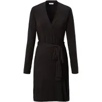 Sassa Morgenmantel "Damen Morgenmantel Casual Comfort", Damen, Gr. 36, schwarz, Viskose, Kleider Morgenmantel