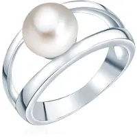 Valero Pearls Ring - Sterling Silber Perlen-Ring Süßwasser-Zuchtperle - Gr. 62 - in Silber - für Damen