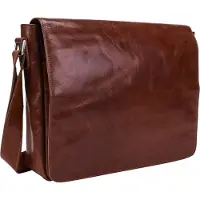 Leonhard heyden Umhängetasche Schultertasche mit Laptopfach Cambridge Shoulder Bag Cognac braun