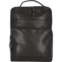 Spikes & Sparrow Leder Freizeitrucksack Rucksack mit Laptopfach Bronco Backpack Black schwarz