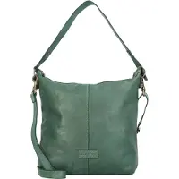 Harold's Leder Schultertasche Submarine Shopper Upend Green dunkelgrün