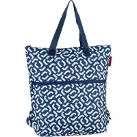 Reisenthel Cooler-Backpack, Stoffbeutel, Blau, Weiß, Polyester, Muster, 18 l, 430 mm
