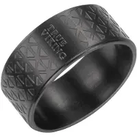 True Rebels Ring Edelstahl in schwarz | Gr.: 70