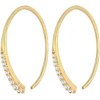 Elli Ohrringe Creolen Basic Zirkonia 925 Silber Elli Gold