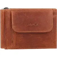 MIKA Geldbörse RFID Leder 11 cm mit Geldscheinklammer