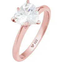 Elli Ring Herz Zirkonia Verlobungsring Solitär 925 Silber Elli Rosegold