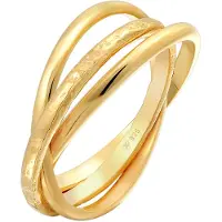 Elli Ring Basic Wickelring Trend Trinity 925 Silber Elli Gold