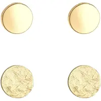 Elli Ohrringe Ohrstecker Matt Glänzend Rund 2Er Set 925 Silber Elli Gold