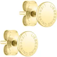 Liebeskind berlin Paar Ohrstecker "Schmuck Geschenk Gold 375 Ohrringe Gold Collection", gold (gelbgoldfarben), Ohrringe, Damen, 6mm, Gelbgold 375, Paar Ohrstecker