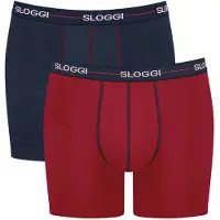 Sloggi Start Hipster Herrenslips 2er-Pack - rot & marineblau - Größe XXL