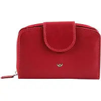 Golden Head Leder Geldbörse Polo RFID Protect Zipped Ladies Purse Wallet Red rot