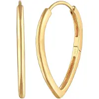 Elli Ohrringe Scharnier Creolen Tropfen Design 925 Silber Elli Gold