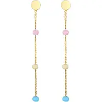 Elli Ohrringe Ohrstecker Hänger Rund Kugel Emaille 925 Silber Elli Gold
