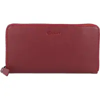 Esquire Leder Geldbörse Peru Zip Around Wallet Red weinrot