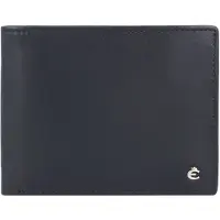 Esquire Leder Geldbörse Harry RFID Wallet Quer Blue blau