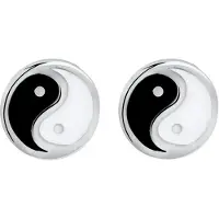 Elli Ohrringe Yin Yang 925 Sterling Silber Elli Schwarz